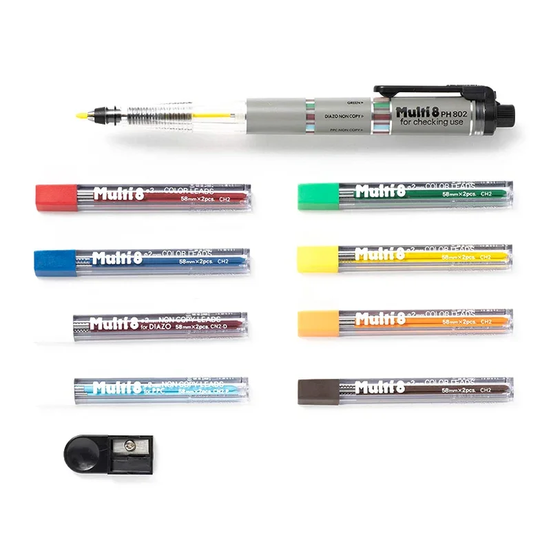 Pentel Pen Energel - 日本製 ペンテル マルチ+8 シャープペンシル 2.0mm 自動芯出し式