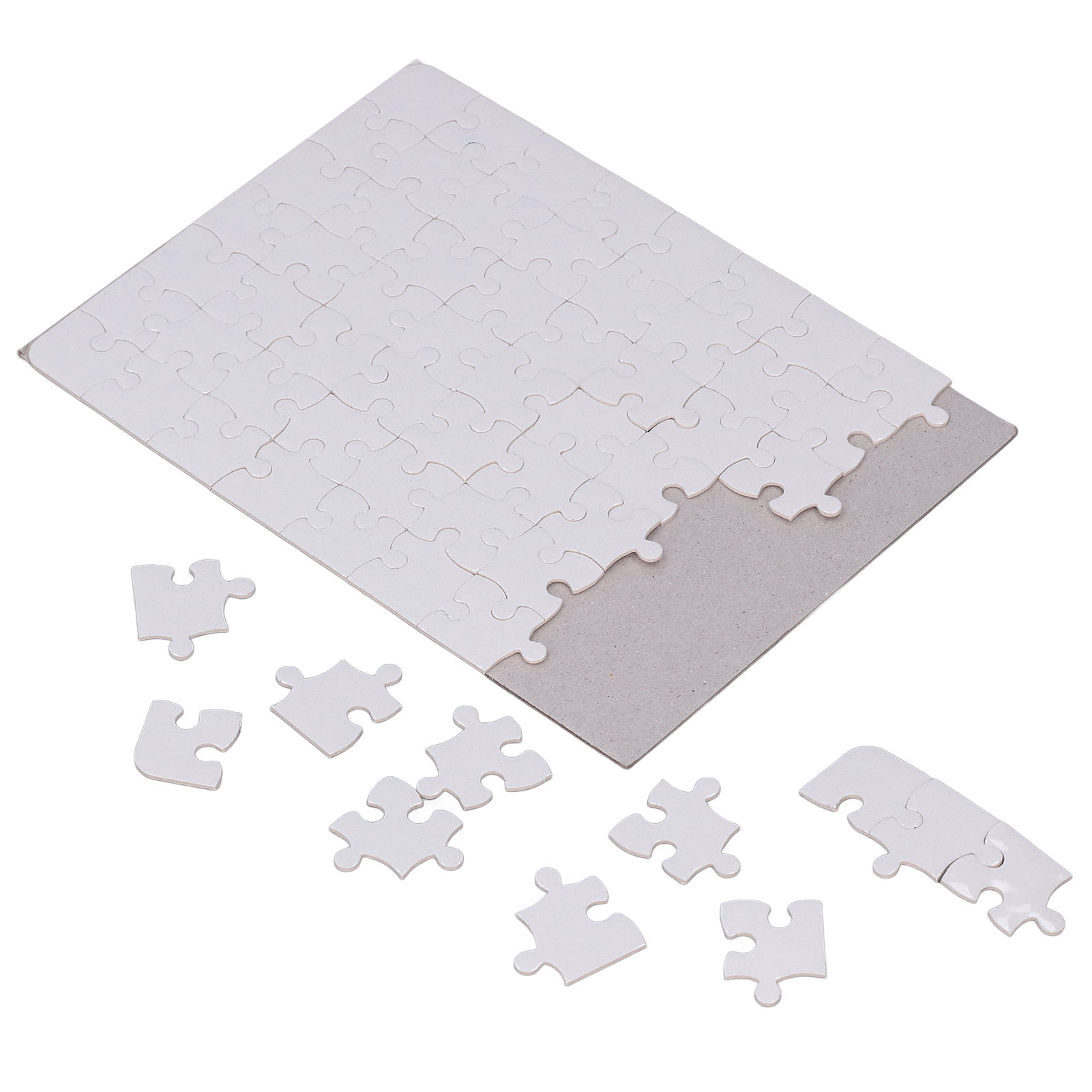 6 セットのブランクパズル 13x18cm ホワイト組み立て - Puzzle Blank White のレビューと価格