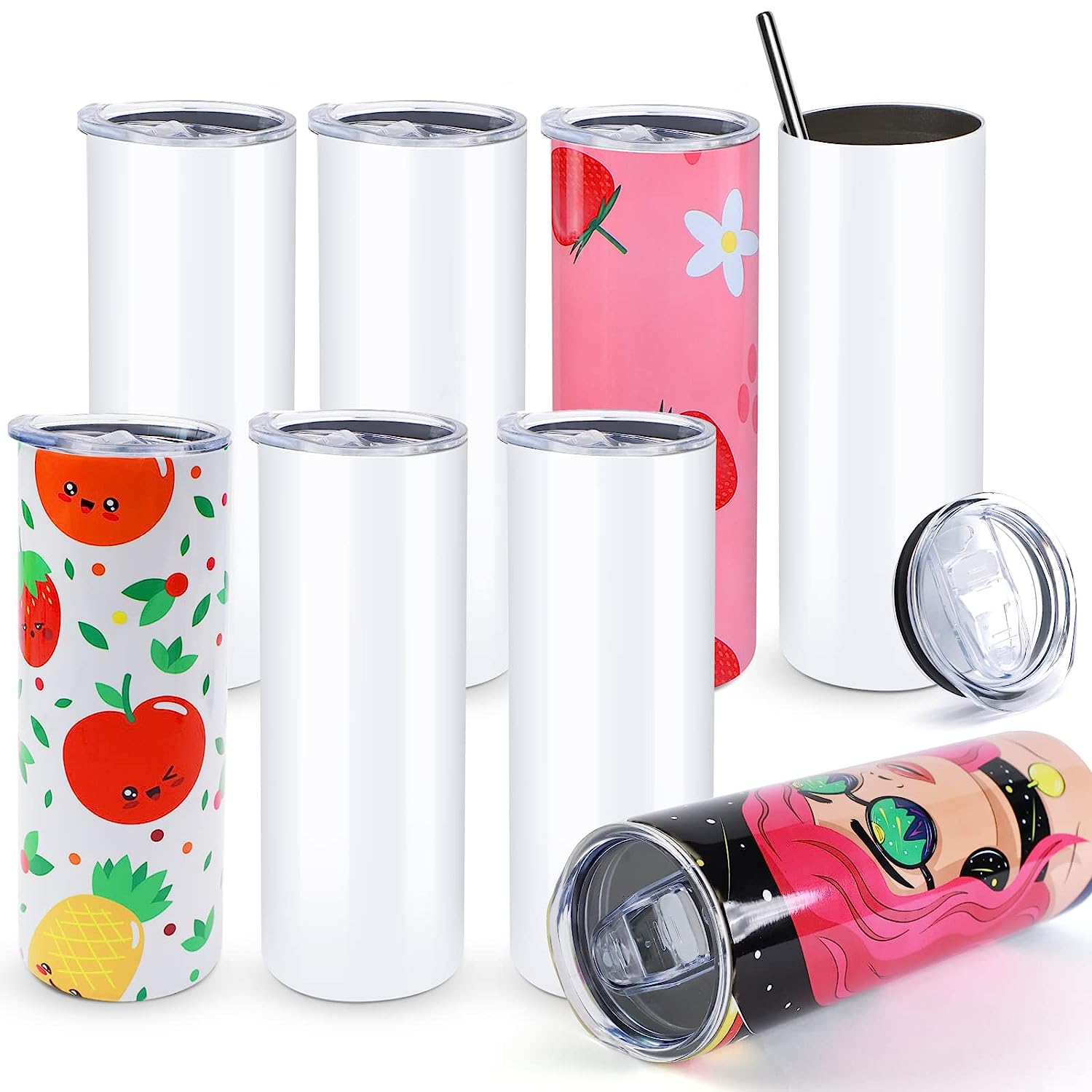 Htvront-ステンレススリムストレート昇華タンブラー、空 - Sublimation Mug White のレビューと価格