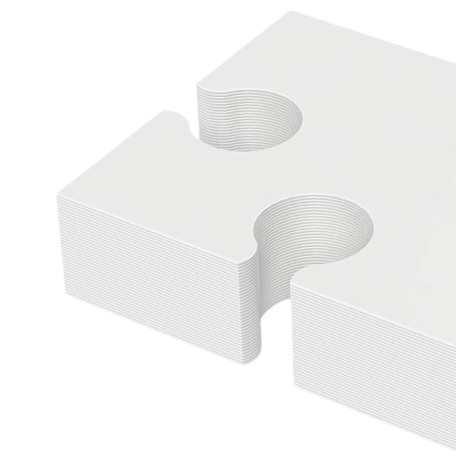 白い厚紙パズルセット 空白の描画ピース クリエイティブDIY - Puzzle Blank White のレビューと価格