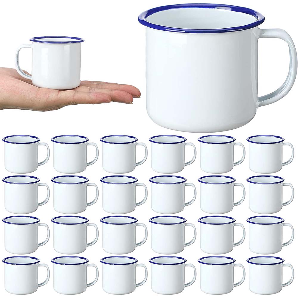 ミニエナメルコーヒーマグ、メタルスモールクラシックポータブル - Sublimation Mug White のレビューと価格