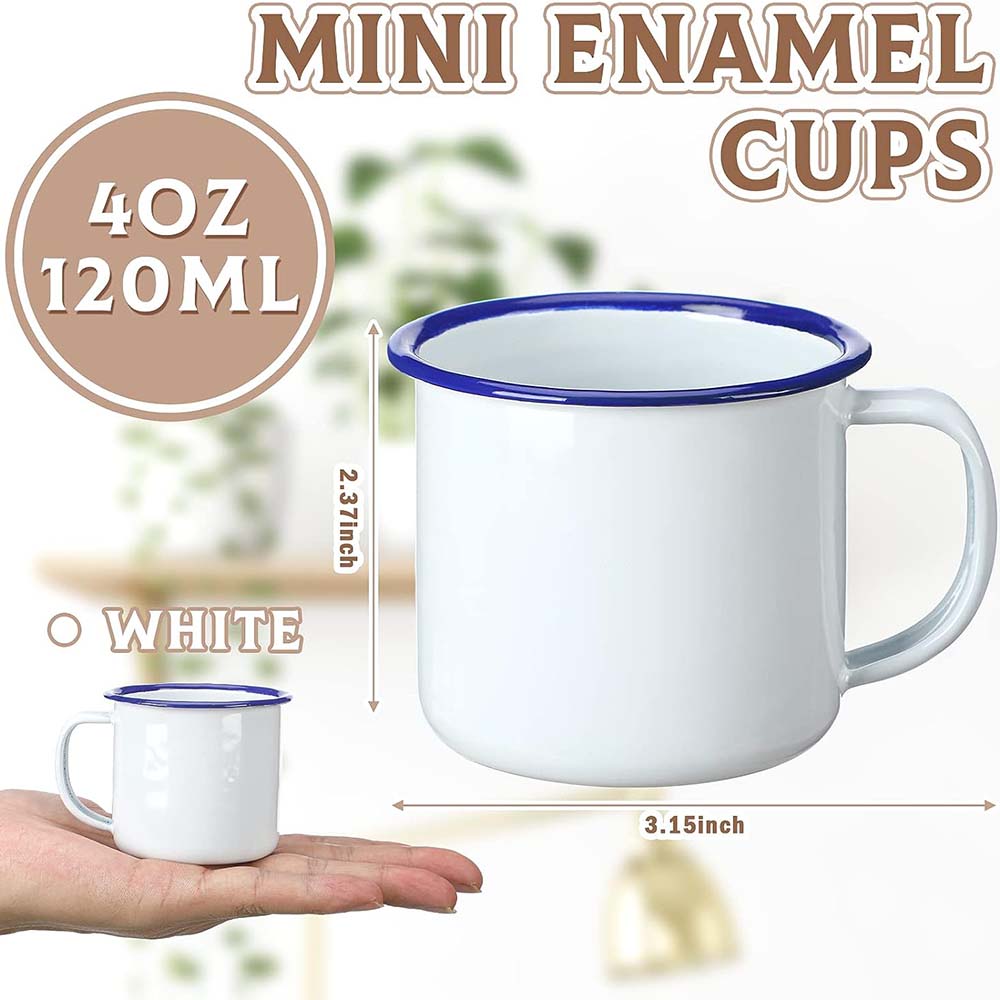 ミニエナメルコーヒーマグ、メタルスモールクラシックポータブル - Sublimation Mug White のレビューと価格